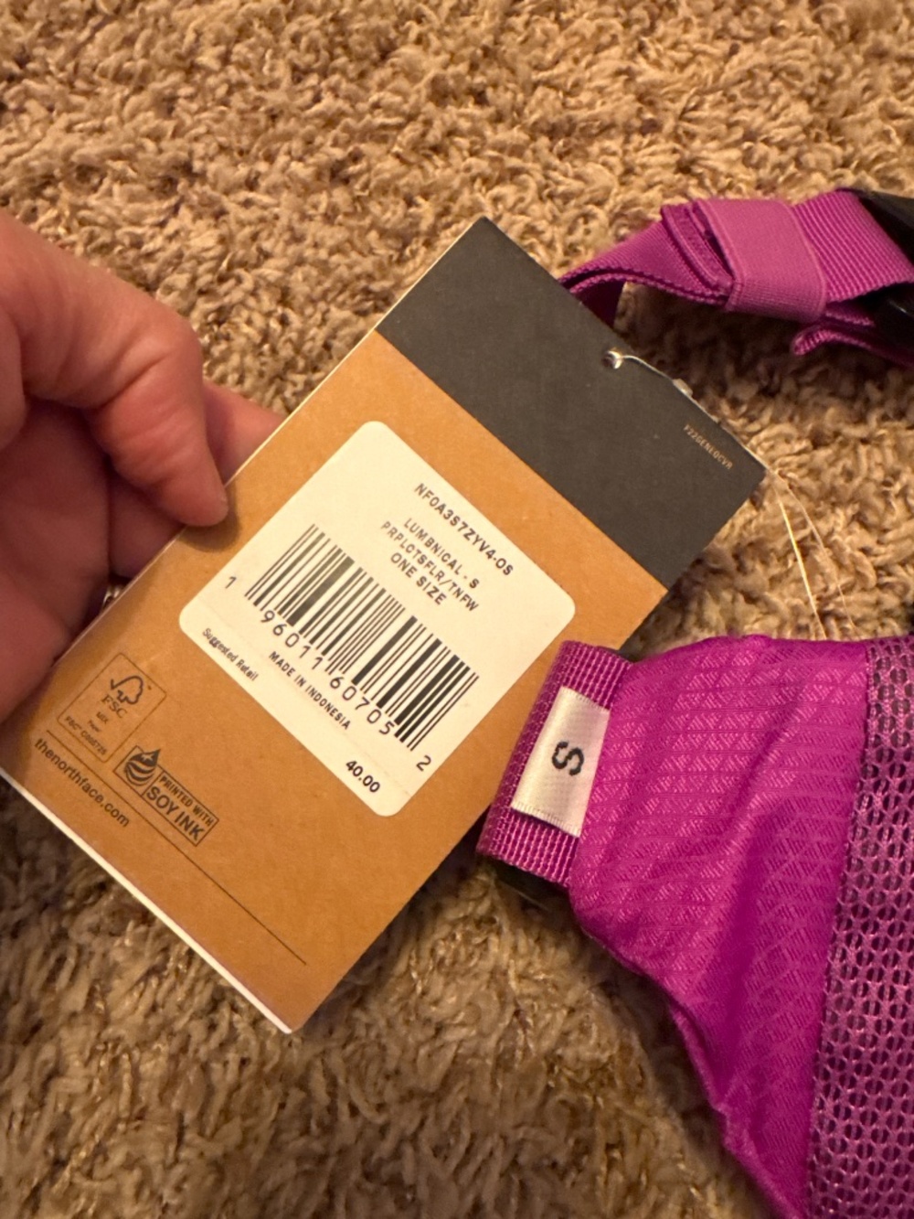 The North Face Fuchsia bum pack fanny pack lumbnical - Picture 7 of 9